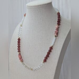 Custom Quartz & Crystal Necklace D100